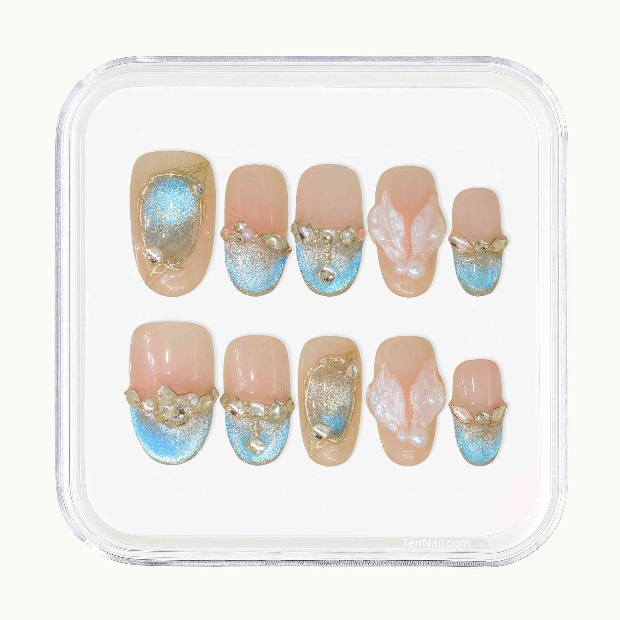 Mermaid Tides? reusable Press on nails by Tennail